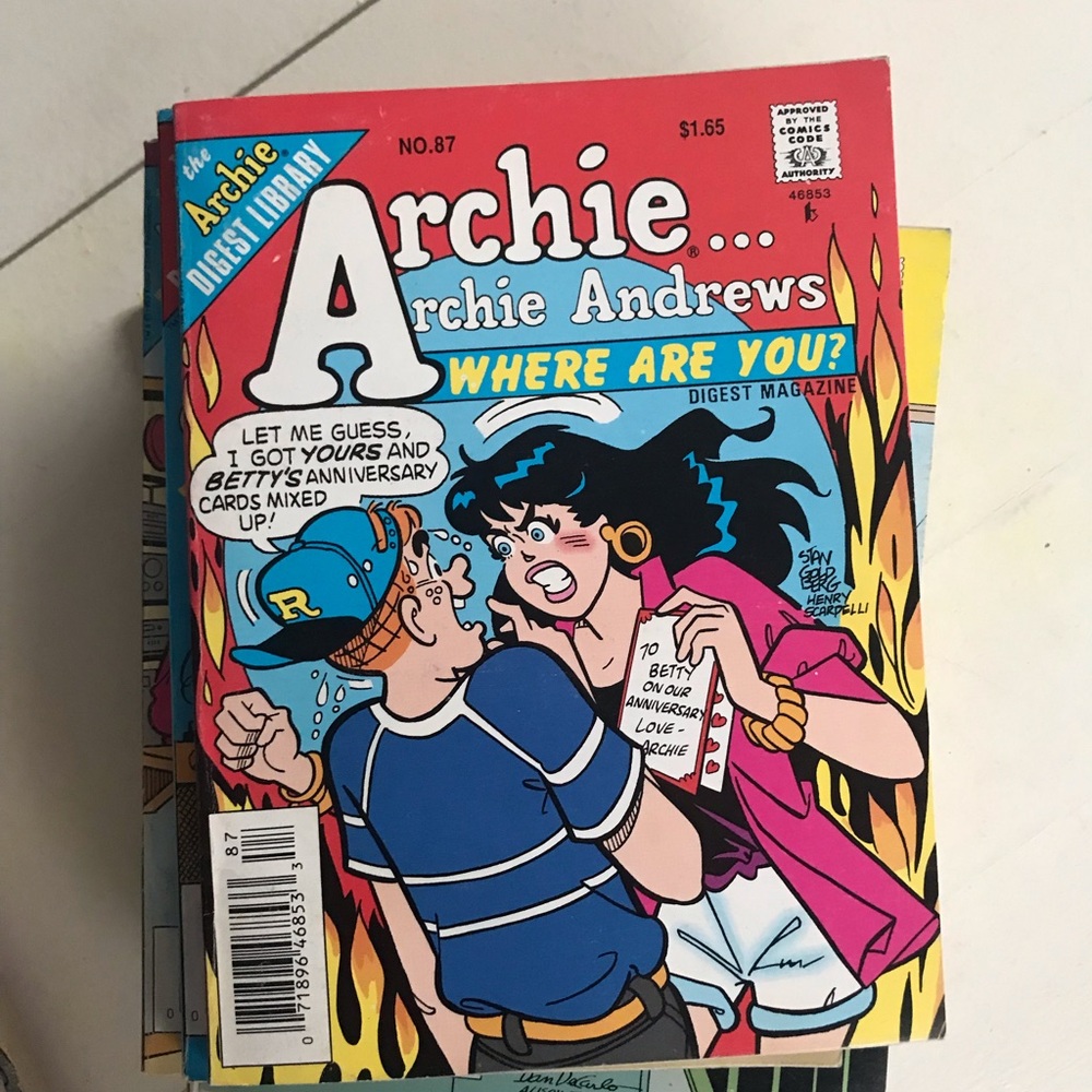 Archie Andrews Comic Book #87- Red Blue Pink Cover